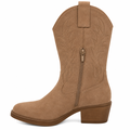 Cowboystøvle i ruskind – Brun, klassisk westernlook