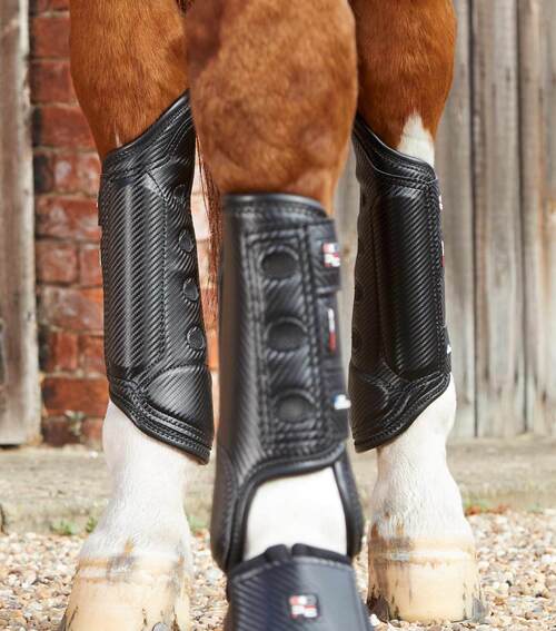 Billede af Premier Equine Carbon Tech Air Cooled Eventing Boots -bagben - Sort, L