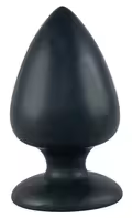 Black Velvets Analplug Extra i sort silikone med fleksibel form og bred base