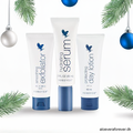 Forever Glow Kit med smoothing exfoliator, hydrating serum og protecting day lotion fra Forever Living