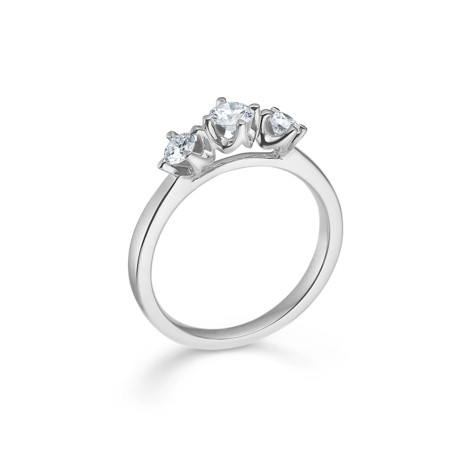 CROWN TRINITY diamantring i 14 karat hvidguld | Mads Z