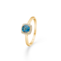 MONA LISA ring in 14 karat gold with topaz | Danish design by Mads Z