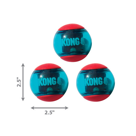 3 stk. Kong Squeezz Action Ball - M