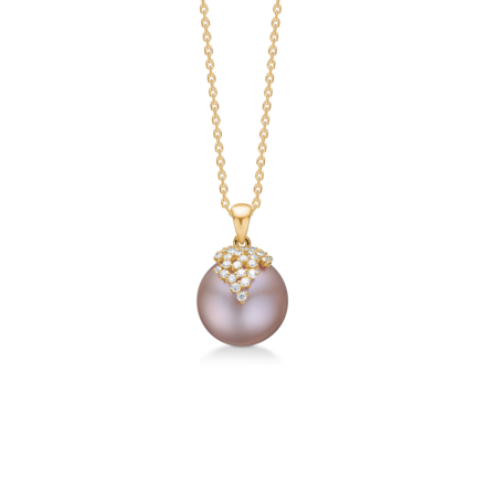 CHLOÉ pendant in 14 karat gold with diamonds | Danish design by Mads Z