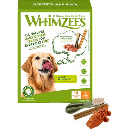 Whimzees Variety Box, Large, 14 stk.