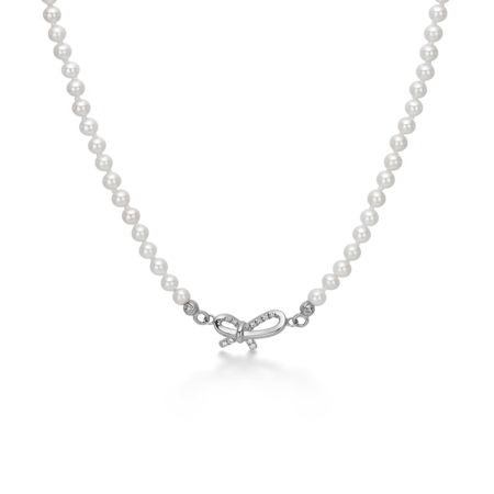 MISS BUTTERFLY silver necklace with pearls | Danish design by Mads Z