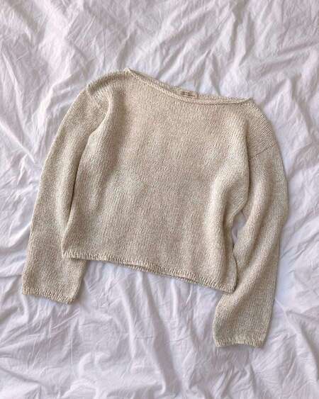 Fladtliggende Sevillia Blouse – strikket i Isager Palet og Trio 1.