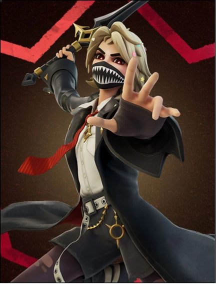 Fortnite sukkerprint A3 med maskeret figur