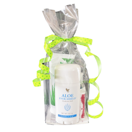Forever Aloe vera produkter i cellofanpose