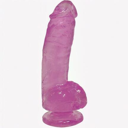 Realistisk dildo 22 cm i TPR med sugekop, markeret hoved og årer