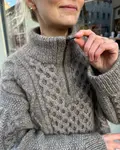 close up af dagmar zipper sweater
