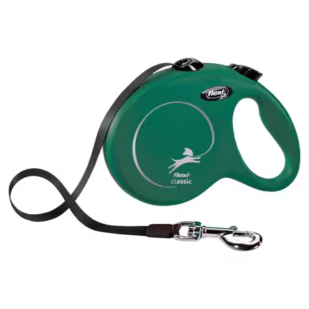 Flexi New Classic 5 meter bånd grøn i størrelse L – til store hunde op til 50 kg