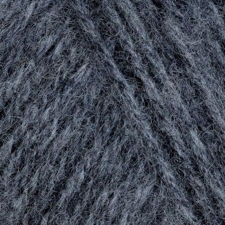 Close up af lun merino fra rauma garn i farven mellemgrå
