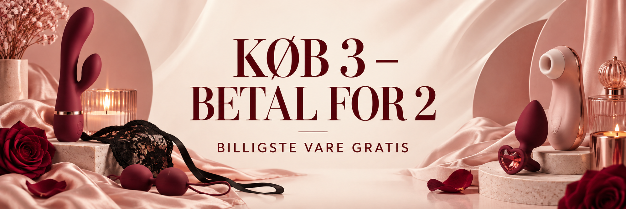Køb 3 – betal for 2 hos Toperotik.dk – billigste vare gratis