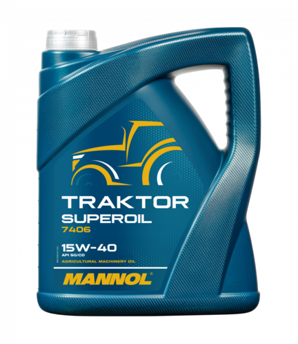 Olie - Motorolie 5 Liter 15W40 Mineralsk SUPEROIL - Veterantraktor