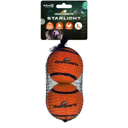 Dog Comets Starlight Tennisbold - L, orange