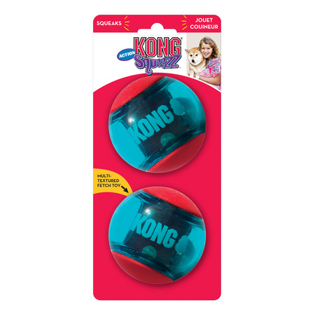 2 stk. Kong Squeezz Action Ball - L