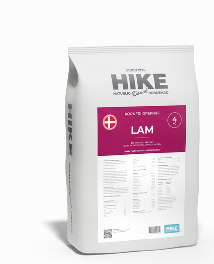 Hike Lam 4 kg tørfoder hundefoder til normal aktivitets hunde. Med Lam