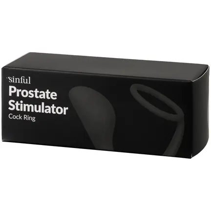 Sinful Penisring med Prostata Stimulator – fleksibel silikone penisring med buet P-punktsstimulator til dobbelt nydelse