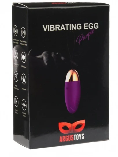Argus luxury vibrating egg i sort silikone med kompakt design