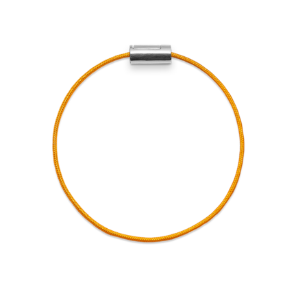 Orange basisarmbånd med sølvlås