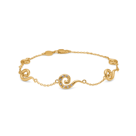 Curiosity bracelet in gold-plated silver | Studio Z