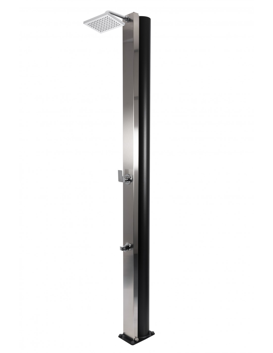 CRM WATERMIXER RT - Solardusche 30 Liter - Gebürsteter Stahl, Mit Fußdusche