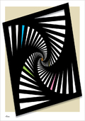Rectangular lines hypnotic illustration graphic art poster ©Birger