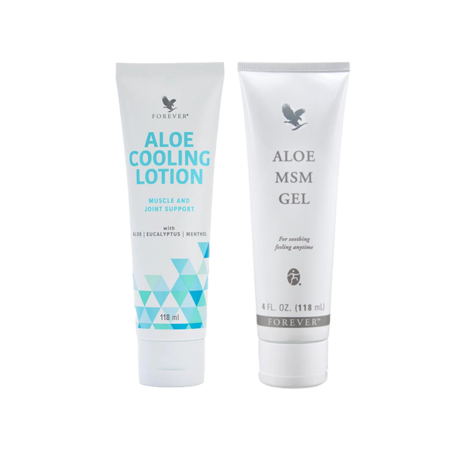 Aloe Cooling Lotion og Aloe MSM Gel til ømme muskler og led