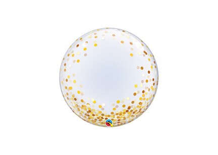 deco bubble guld konfetti