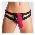 You2Toys Universal Harness Strapon – Justerbar sort harness med 3 metalringe til dildo eller vibrator