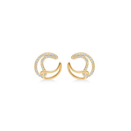 Unique øreringe i 8 karat guld med zirkonia