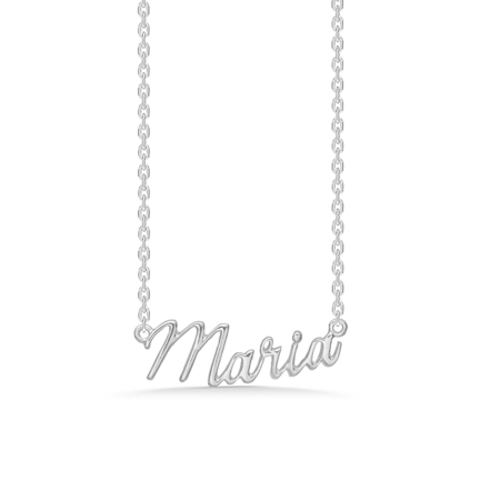 Name Tag Necklace Maria - necklace with name - name necklace in sterling silver