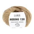 Garnnøgle fra Lang Yarns merino 120 i farven camel melange
