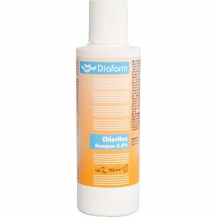 Diafarm Klorhexidin Shampoo 0,5% - 150 ml. | Køb hos MyTrendyDog.dk