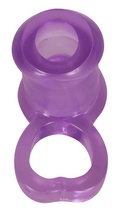 Sleeve & Ball Ring fra You2Toys – lilla fleksibel penisring