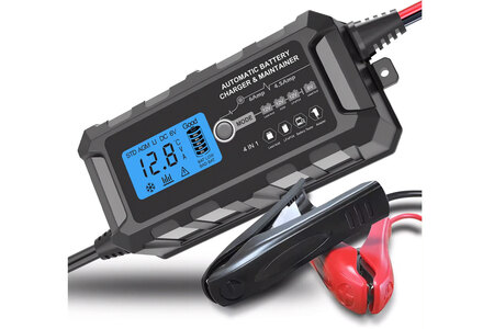 12V lithium batterilader 6A med display
