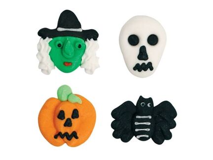 Culpitt Halloween sugar decoration 25 mm - 12 pcs. edible figures for cupcakes and cakes.
