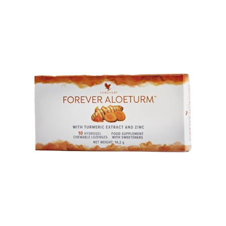 Forever AloeTurm™ hydrogel sugetabletter med gurkemeje og Aloe vera
