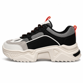 Chunky unisex sneaker i sort, hvid og orange – sporty design
