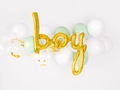 baby boy folieballon i guld til barnedåb eller babyshower