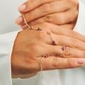 Four Seasons bracelet in 14-carat gold, as worn by the model