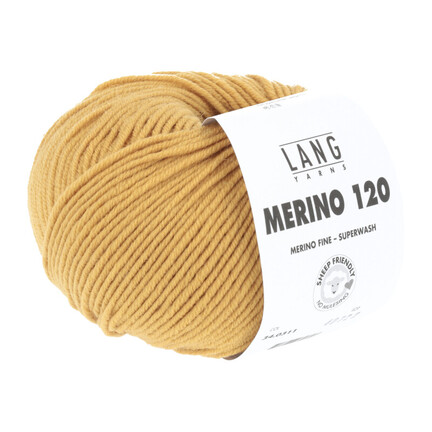 Garnnoegle fra lang yarn merino 120 farve senneps gul