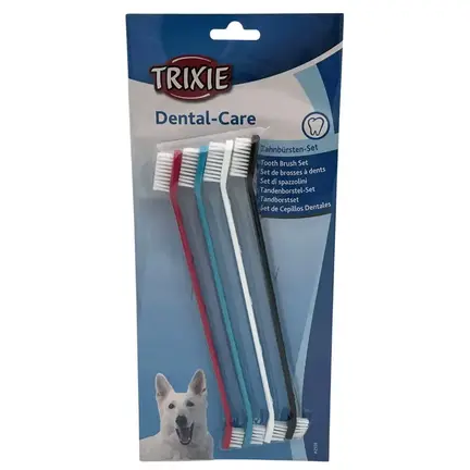 Trixie Tandbørste Sæt Med 4 stk. 2-hovedet Tandbørster