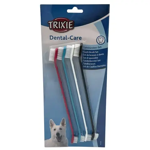 Trixie Med 4 stk. 2-hovedet Tandbørster MyTrendyDog