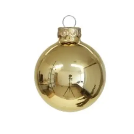 Julekugle med foto guld