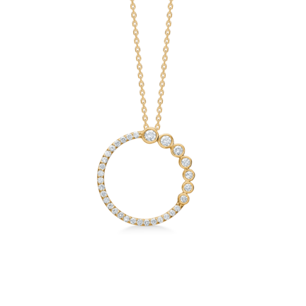 Diamond Duet pendant in 14-carat gold