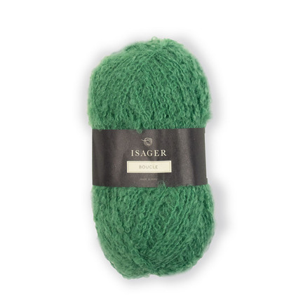 isager boucle i farve 56 lys groen garnnoegle alpacagarn
