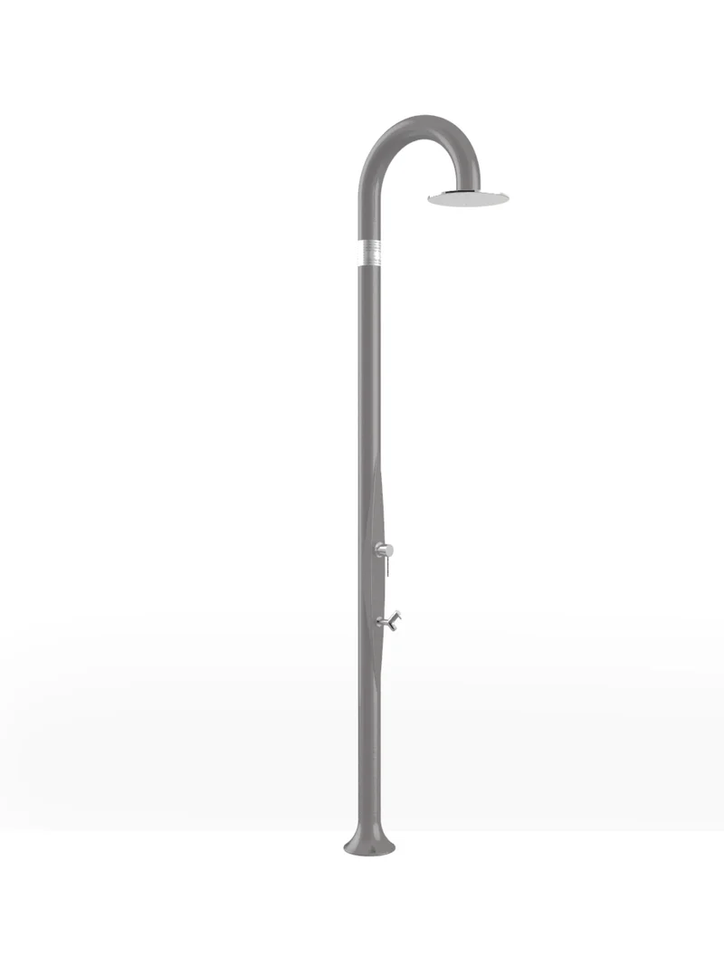 Arkema - Funny Yin T325 Außendusche Mit Fußdusche - Kalt- Und Warmwasser - Silbergrau