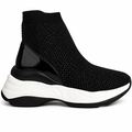Sort high-top sok-sneaker til damer – sporty & moderne